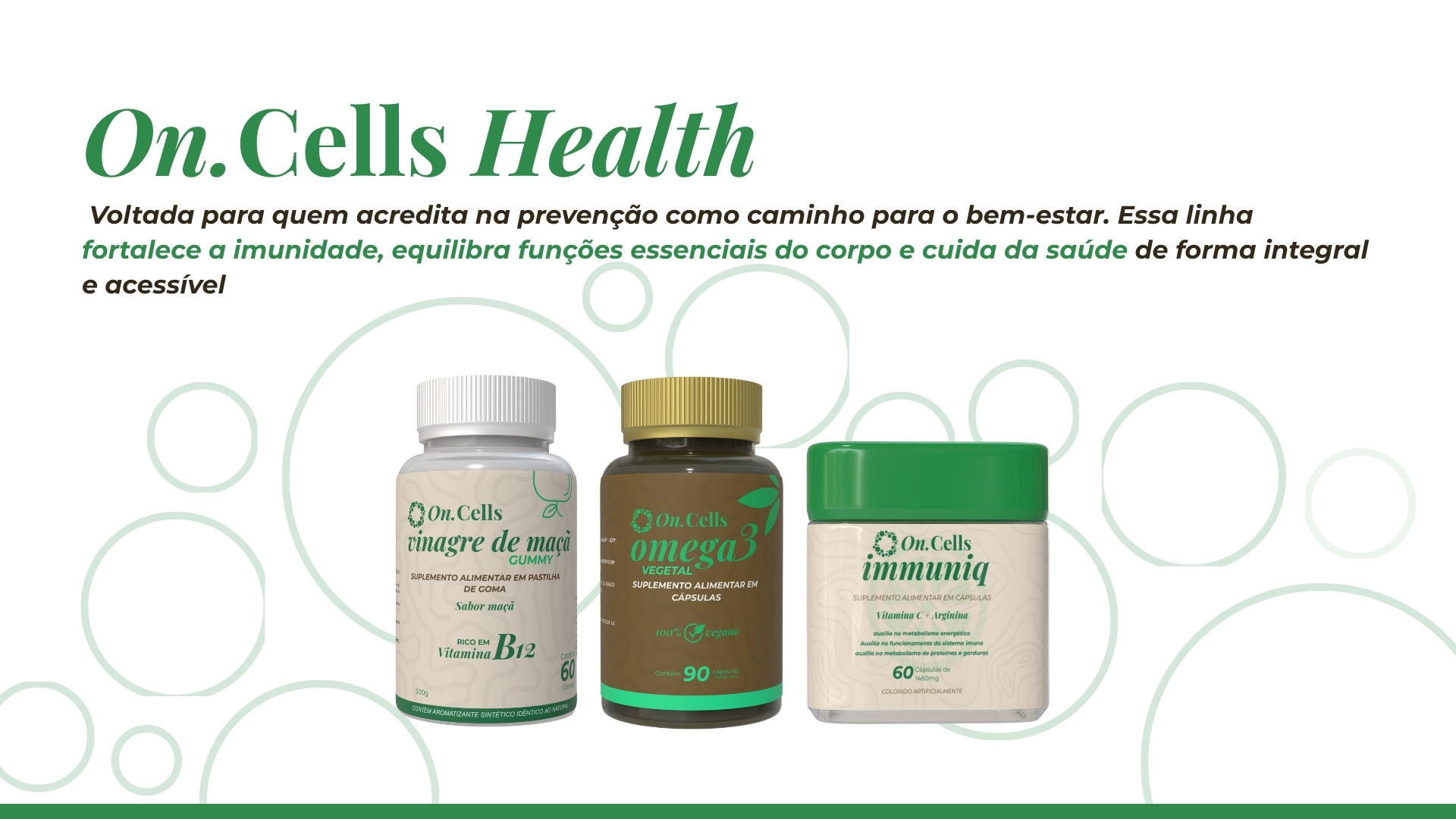 On.Cells Health - visão geral da linha